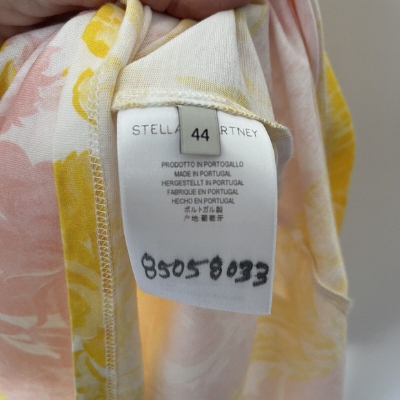 STELLA McCARTNEY Striped FLORAL Tank TOP 100% Cotton $260 Size 44 - Picture 6 of 7